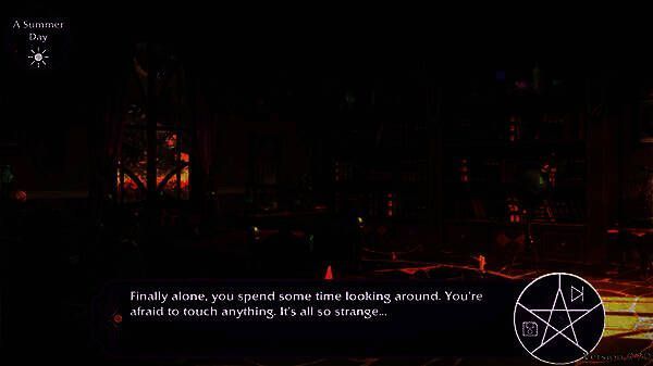 角色对话界面展示，左侧立绘为戴眼镜的严肃教授，右侧为调皮学生，UI设计简洁明快