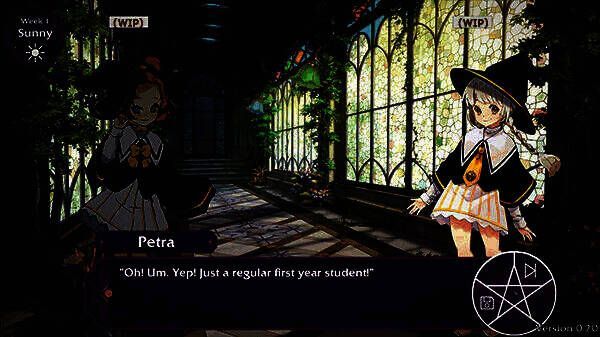 地图探索界面，显示学院各区域包括主楼、森林、塔楼等，标记多个可交互地点