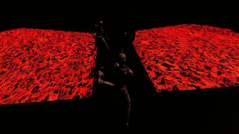 四名不同装扮的角色在竞技场中央激烈混战，场面混乱，一人正被踢飞出场外