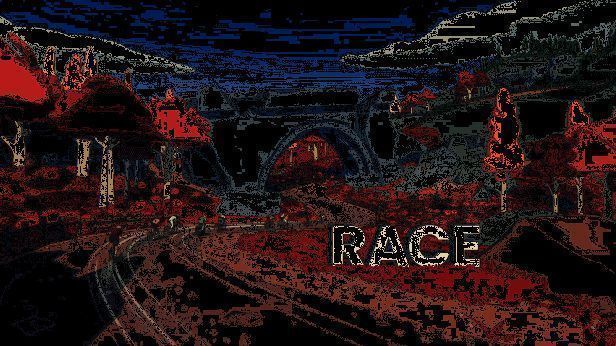 主角Kat在沙漠峡谷中飞跃断崖，自行车在空中旋转并释放能量光轨，周围尘土飞扬，画面充满动感与速度感