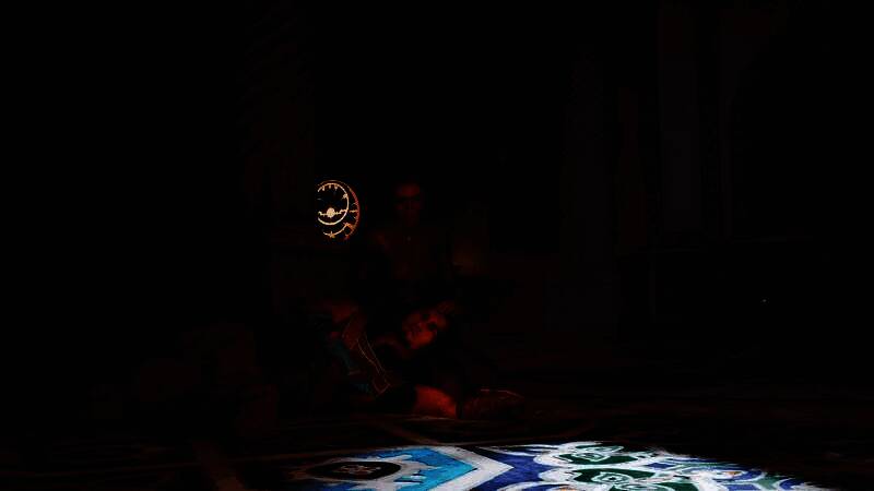 《波斯王子：时之砂》重制版游戏画面截图，展示现代化渲染下的角色模型与沙漠场景细节