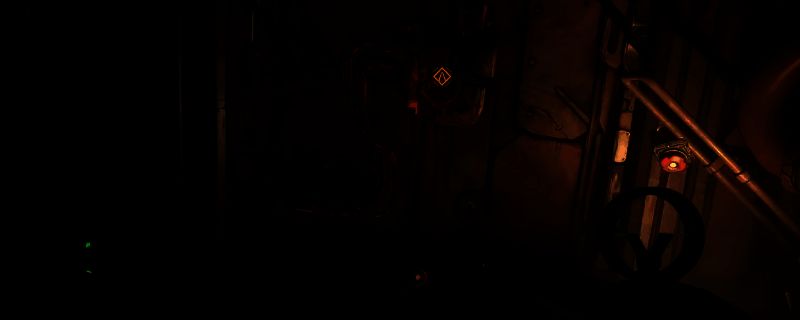 《无主之地4》游戏中‘有一天有一个宇宙’任务场景，角色正用近战攻击轰击刻有符文的巨型金属门，周围环绕着紫色虚空能量