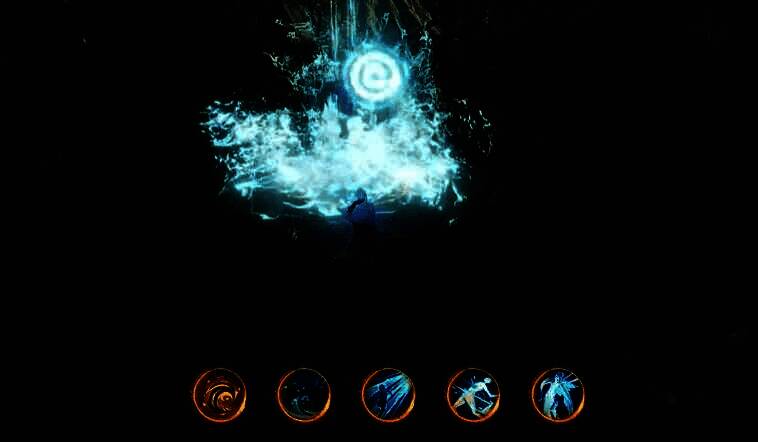 玩家自定义角色界面，展示不同技能树分支与属性分配方案，体现高度自由化Build构建