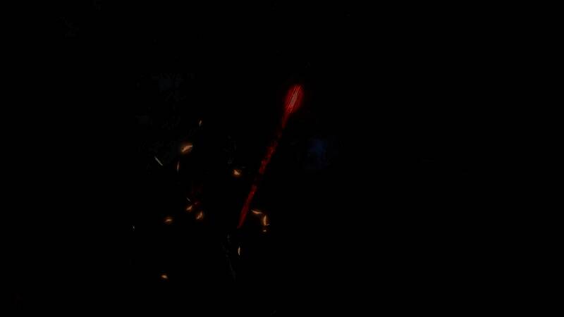 月下古寺庭院，枯树下站立多名持刀黑影，气氛肃杀