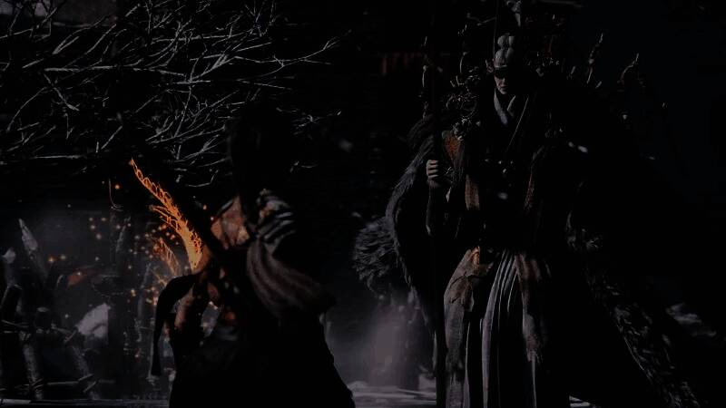 主角跪地喘息，伤口处渗出黑色液体与白色羽毛混合物