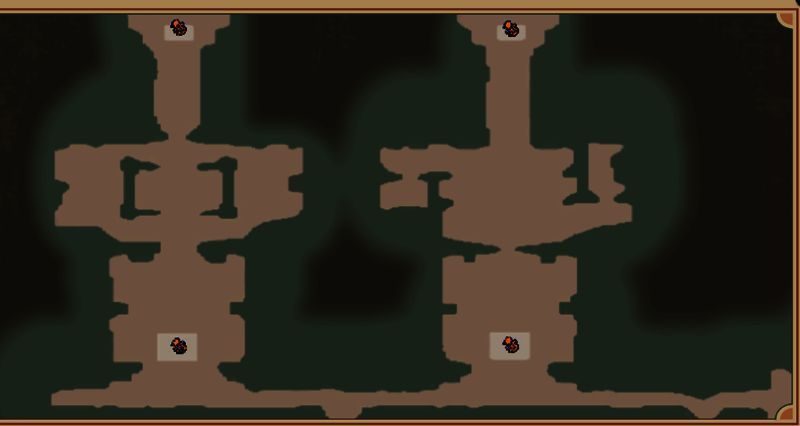 远古地牢左侧通道的机关界面，显示需要按特定顺序激活符文节点