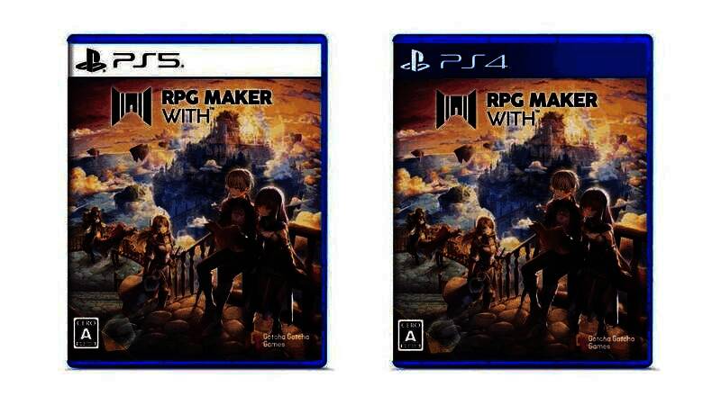 《RPG Maker WITH》PS5版界面展示，主菜单清晰呈现项目创建与资源管理功能