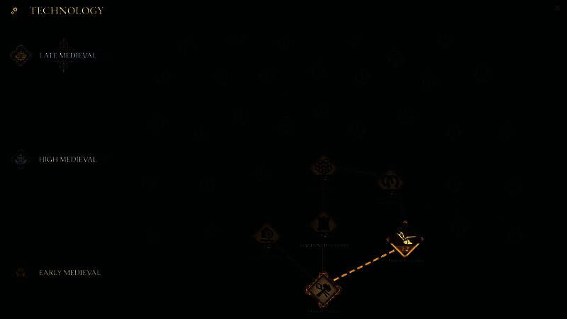 骑兵部队在黄昏下的平原上列阵前进，尘土飞扬，战旗猎猎