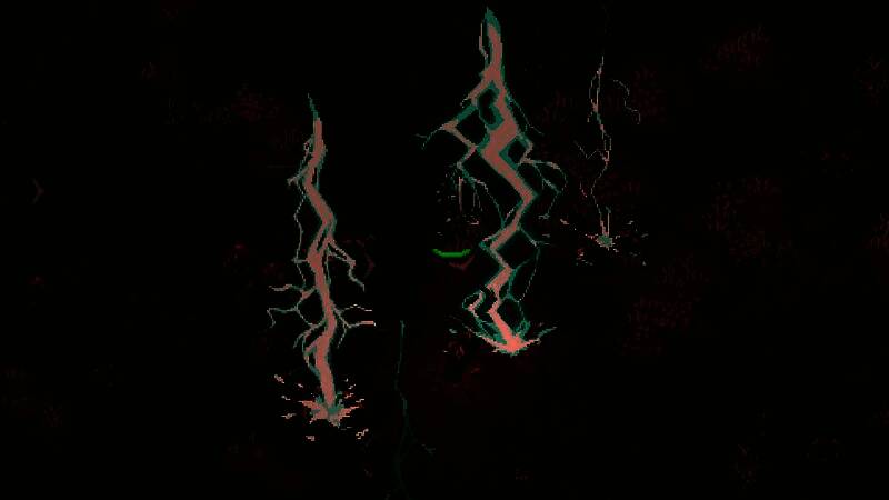 宏伟的古代巨像遗址，半埋于荒草之中，天空乌云密布