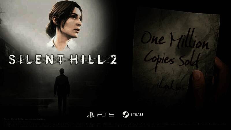 《寂静岭2：重制版》游戏画面，主角詹姆斯手持武器在浓雾弥漫的街道上行走，周围建筑破败阴森，气氛压抑