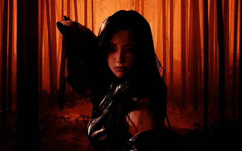 《影之刃零》游戏画面展示主角魂在阴暗古刹中与神秘敌人对峙，氛围压抑而紧张