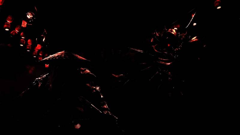 《影之刃零》战斗场景截图，主角魂挥舞长刀与多名敌人激烈交战，技能特效华丽且富有节奏感