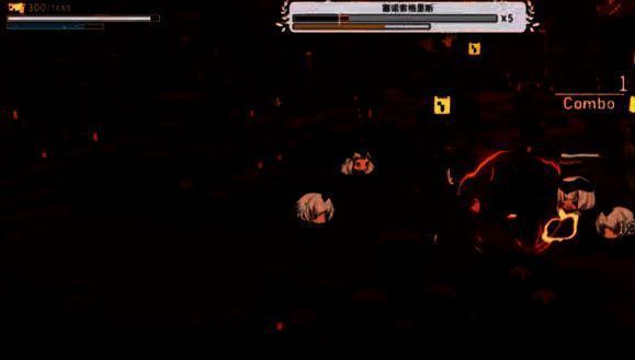 敌人身上浮现红色灼烧标记，持续掉血特效显现，背景为战斗界面血条下降动画