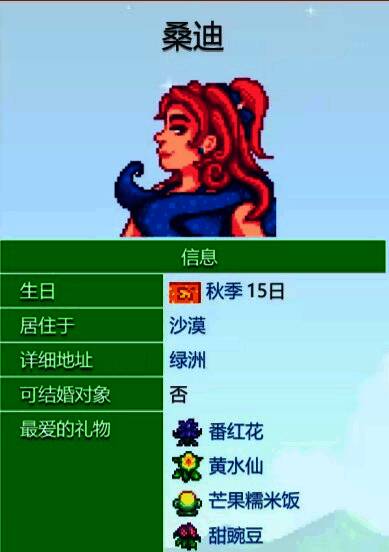 游戏中显示桑迪发送的邮件界面，内容为感谢玩家并附带一个神秘食谱