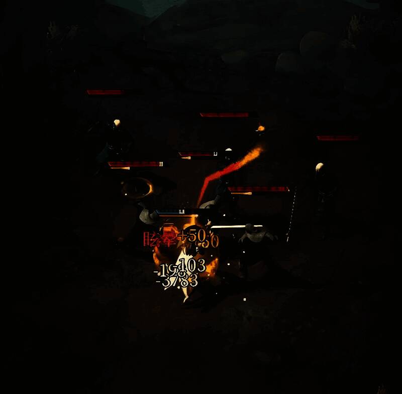 角色正在点燃炸药引信，前方是即将炸开的巨石洞口