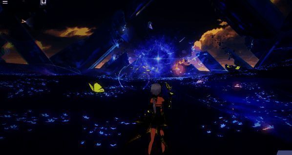 审判者魔之楔呈现黑色齿轮状结构，夜使魔之楔则带有闪电缠绕的眼球图案，背景分别为紫色与青色能量场