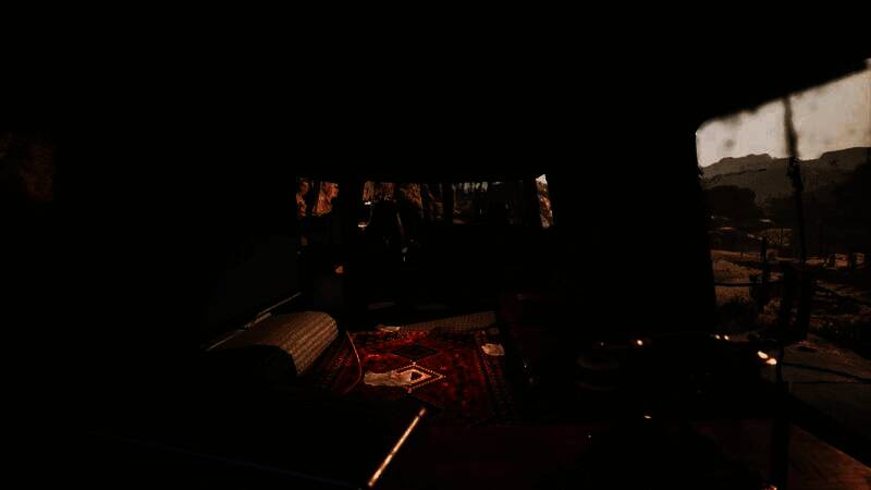 露营地夜景全景图，灯光点缀营地，星空璀璨，营造出温暖惬意的度假氛围