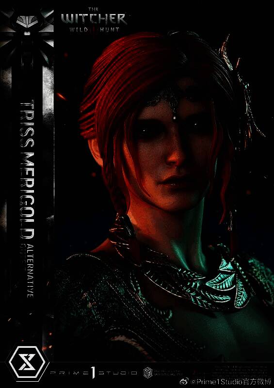 雕像背面全景，可见长袍背部纹路与整体底座设计，融合魔法阵元素