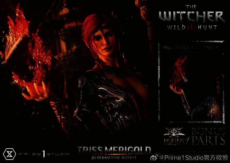 近距离拍摄雕像手部与魔导书细节，火焰光效清晰可见，质感强烈