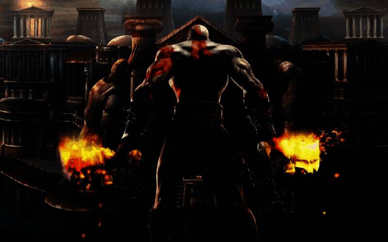 艺术渲染图呈现沙漠中的神庙遗迹，天空中有鹰隼盘旋，地面刻有象形文字，氛围充满宗教神秘色彩