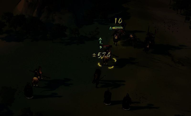 典韦冲向一名正在释放技能的敌方法师，技能被打断并出现‘眩晕’图标