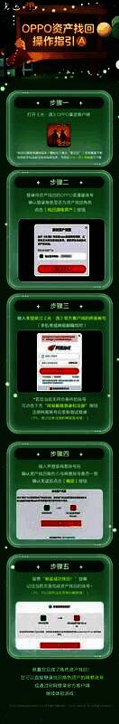 资产找回第一步：选择“OPPO渠道账号”进行身份识别的界面展示