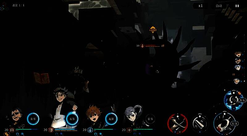 玛格那角色立绘展示，身穿黑色魔法袍，手持火焰魔球，眼神坚定