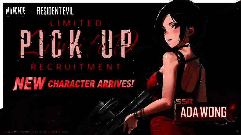 SSR角色艾达·王立绘曝光，身着红色长风衣，手持高科技武器，姿态优雅却充满危险气息