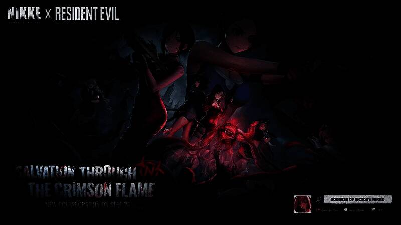 联动副本场景截图，NIKKE战士与克莱尔并肩作战，对抗巨大变异生物，爆炸特效遍布战场