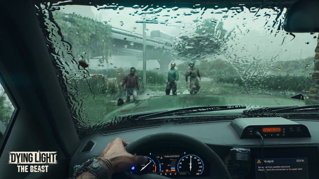 游戏中一处隐藏基地内部场景，灯光昏暗，墙上贴满线索地图和手写笔记