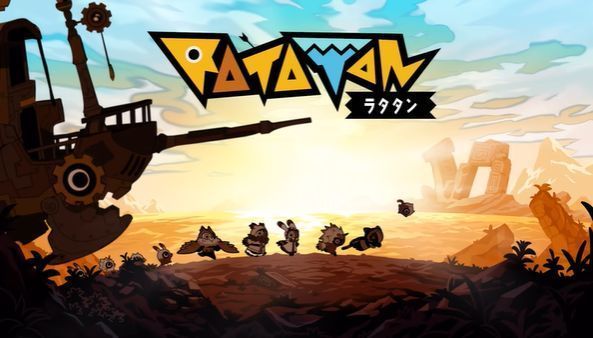 《啦嗒铛》游戏主界面展示，色彩鲜明，角色造型独特，背景充满节奏感的光效