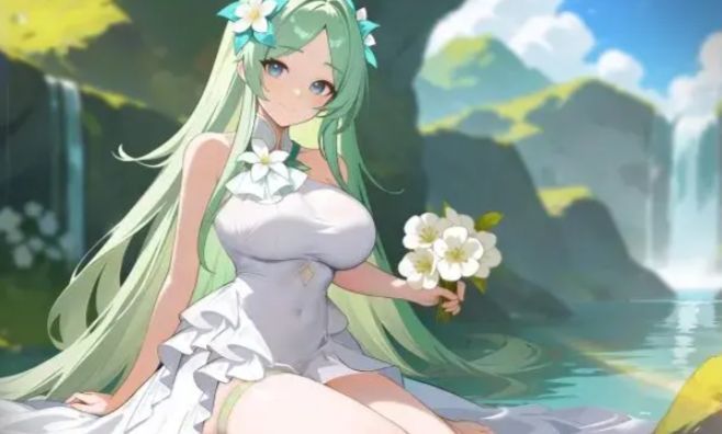 技能连招演示图，显示薇薇安释放水弹打击敌方群体，同时友方角色头顶出现治疗数字