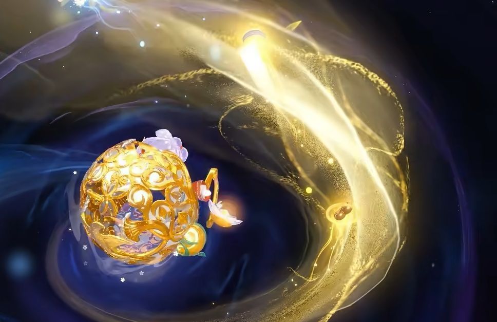 游戏内新地图全景图，展示古代风格展厅与蛋仔互动场景