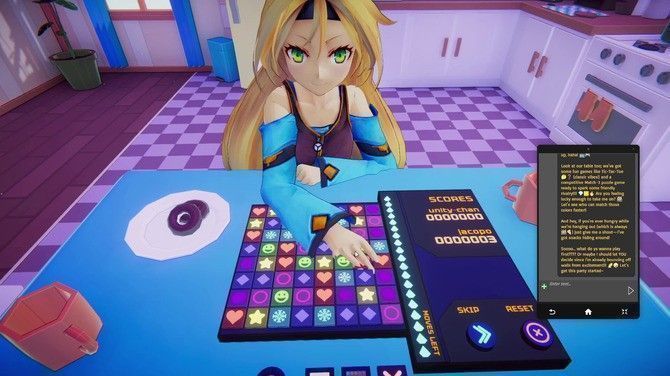 游戏中Unity-chan角色与玩家进行AI对话的界面展示，画面清新可爱，氛围轻松