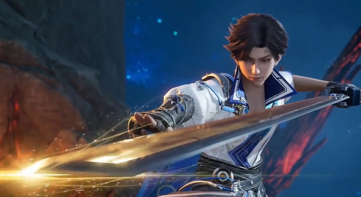 玩家操作机关改变地形的瞬间，地面裂开形成新路径，队友紧随其后