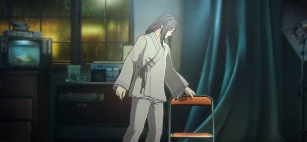 张灵玉施展六段掌法动画截图，掌风带电，敌人被逐步击退直至腾空