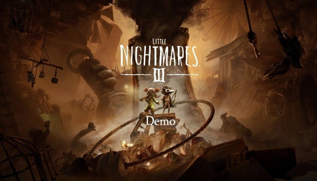 《小小梦魇3》试玩版在不同主机上的画面对比图，展示PS5、Xbox Series S与Switch 2之间的清晰度差异