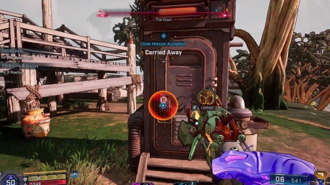 一辆改装越野车在沙漠中剧烈爆炸，碎片四溅，背景是敌方机械生物