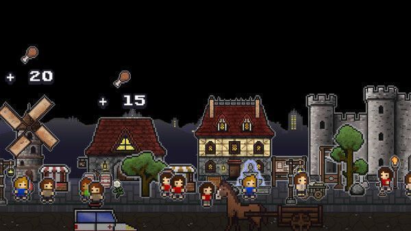 玩家电脑桌面上多个应用程序并列运行，《桌面小镇》以小窗口形式静静显示一座正在建设中的微型城市