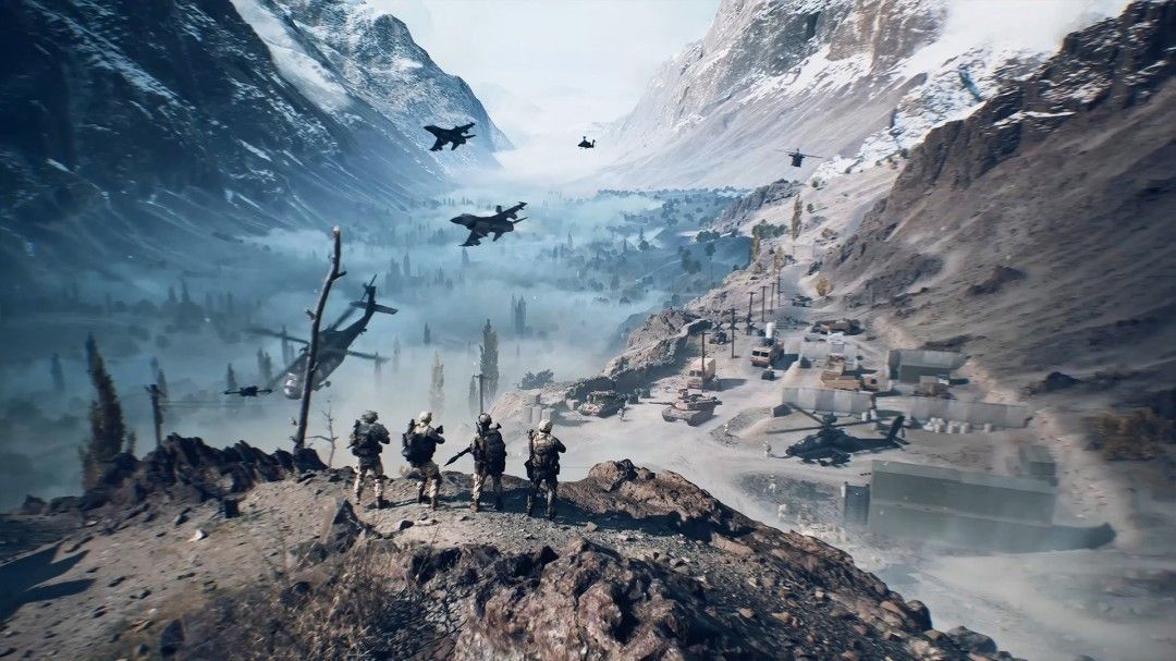 ‘火焰风暴行动’重制版地图局部俯视图，显示油罐区与建筑群布局，爆炸痕迹遍布，体现高破坏度