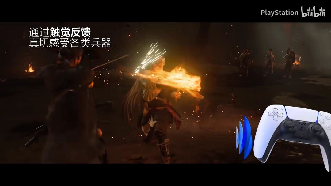 战斗场景中主角挥舞锁镰对抗多名敌人，特效华丽，动作流畅