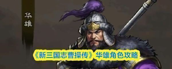 《新三国志曹操传》中华雄角色立绘，身披重甲手持长刀，气势逼人