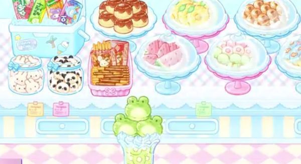 商店界面展示可解锁的新水果和装饰道具，色彩鲜艳，充满吸引力