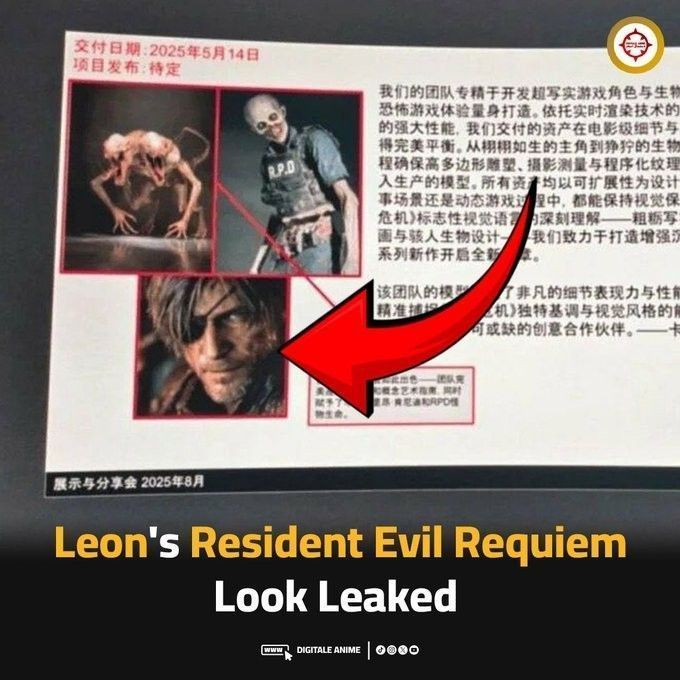 伪造传闻中的里昂特写照片，右眼被黑色眼罩覆盖，左脸有明显伤疤，光影处理带有强烈戏剧感