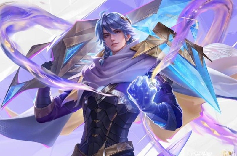 莱西奥皮肤海报展示，背景为璀璨星空，角色目光坚定望向前方