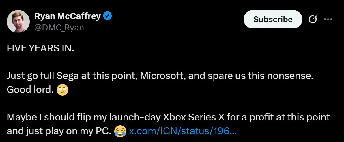 概念图展示带有Xbox品牌的定制化PC主机，融合微软与合作伙伴LOGO，象征潜在合作模式