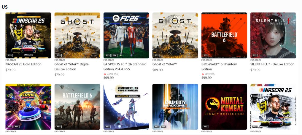 多国销量对比柱状图，《羊蹄山之魂》在多个国家均处于领先地位