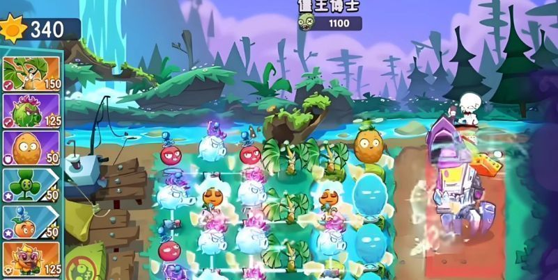 BOSS第一阶段召唤普通僵尸，植物火力全开进行压制