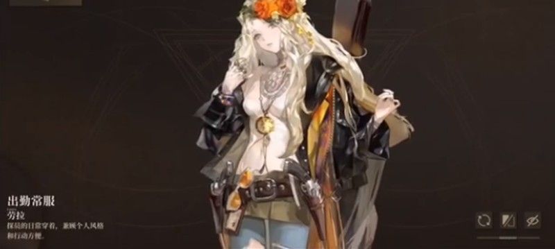 劳拉坐在天台边缘弹奏吉他，城市灯火在背景中闪烁，气氛静谧而深远