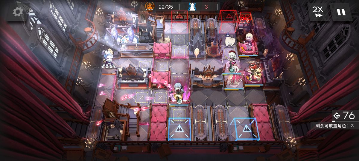 黑暗中仅部分区域被月光照亮，敌人轮廓逐渐显现